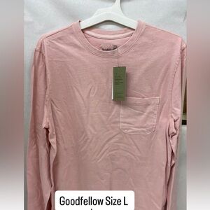 Goodfellow Pink Long Sleeve Shirt